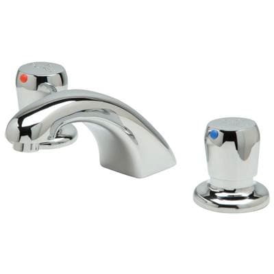 Zurnindustries Aquaspec Metering Faucet, 8'' Widespread Deck Mount with 1.0 Gpm Aerator, 5''...