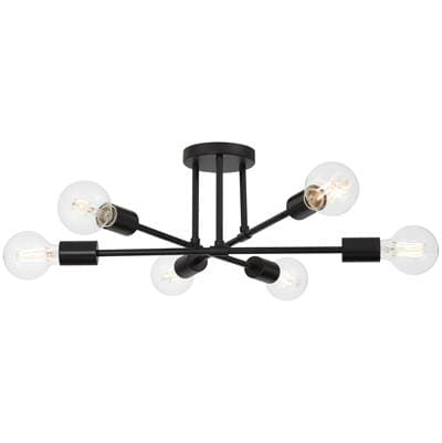 6 Light Semi Flush