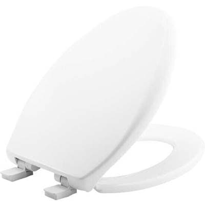 1200E4CT Conceal Trapway Installation Bemis Affinity Elongated Plastic Toilet Seat White featuring Top-Tite Hinges with Stay-Tite Seat Fastening System, Whisper-Close, Easy-Clean, Precision-Fit, and Super-Grip Bumpers by Bemis