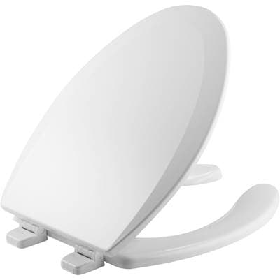 1550TTT Bemis Elongated Enameled Wood Toilet Seat in White Featuring Top-Tite Stay-Tite Seat Fastening System and Precision-Fit
