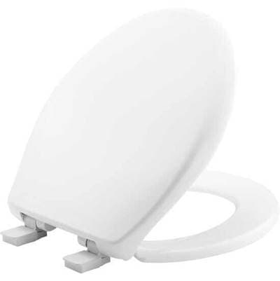 200E4B Bemis Affinity Round Plastic Toilet Seat Featuring Stay-Tite Seat Fastening System, Whisper-Close, Easy-Clean, Precision-Fit and Super-Grip Bumpers