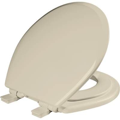 888SLOW Bemis NextStep2 Round Enameled Wood Potty Training Toilet Seat in Bone Featuring Stay-Tite Seat Fastening System, Whisper-Close, Precision-Fit, and Easy-Clean