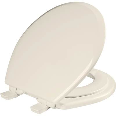 888SLOW Bemis NextStep2 Round Enameled Wood Potty Training Toilet Seat in Biscuit Featuring Stay-Tite Seat Fastening System, Whisper-Close, Precision-Fit, and Easy-Clean
