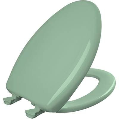1200SLOWT Bemis Classic Colors Elongated Plastic Toilet Seat in Sea Green Featuring Stay-Tite Seat Fastening System, Whisper-Close, and Easy-Clean