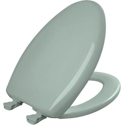 1200SLOWT Bemis Classic Colors Elongated Plastic Toilet Seat in Seafoam Featuring Stay-Tite Seat Fastening System, Whisper-Close, and Easy-Clean