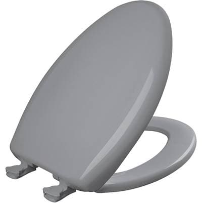 1200SLOWT Bemis Classic Colors Elongated Plastic Toilet Seat in Country Grey Featuring Stay-Tite Seat Fastening System, Whisper-Close, and Easy-Clean