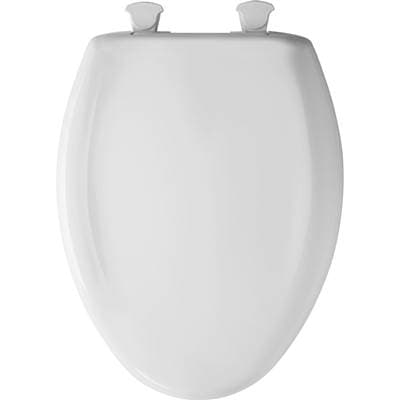 1200SLOWT Bemis Classic Colors Elongated Plastic Toilet Seat in Euro White Featuring Stay-Tite Seat Fastening System, Whisper-Close, and Easy-Clean