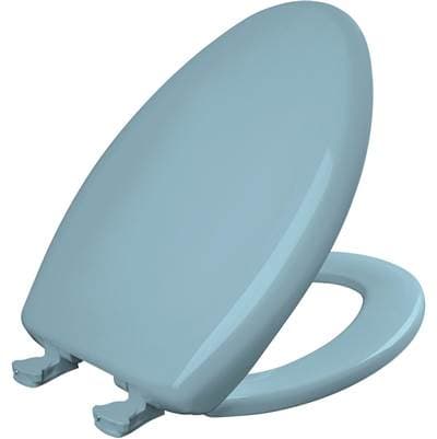 1200SLOWT Bemis Classic Colors Elongated Plastic Toilet Seat in Twilight Blue Featuring Stay-Tite Seat Fastening System, Whisper-Close, and Easy-Clean