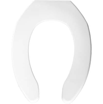 Bemis 1055 Bemis Elongated Plastic Open Front Less Cover Toilet Seat with Check Hinge