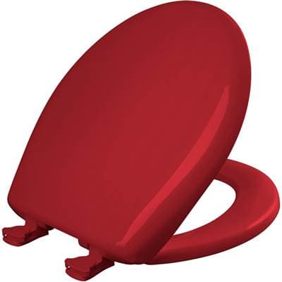 200SLOWT Bemis Classic Colors Round Plastic Toilet Seat in Red Featuring Stay-Tite Seat Fastening System, Whisper-Close, and Easy-Clean