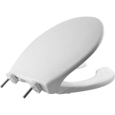 7750TDG Bemis Round Open Front With Cover Hospitality Commercial Plastic Toilet Seat in White Stay-Tite Commercial Fastening System and DuraGuard