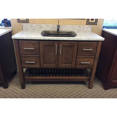 54''  4 Drawer and 2 Door Vanity in Mocha by Bertch