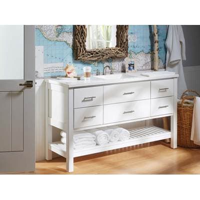 48''  5 Drawer Vanity in White by Bertch