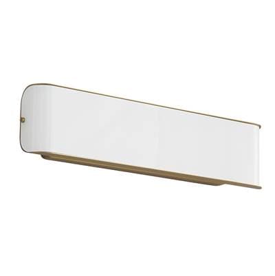 23.25'' W x 5.25'' ADA Integrated LED Vanity Bath Bar in Aged Brass with White Milk Glass Panels