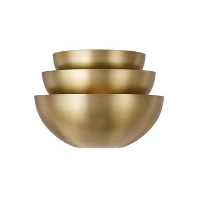 15'' W x 11'' H 1-Light Modern Tiered Bowl Sconce in Aged Brass