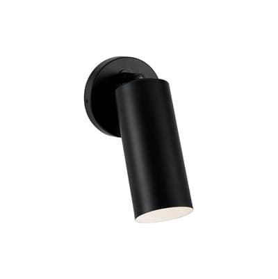5'' W x 9.75'' H 1-Light Adjustable Sconce in Matte Black with Matte White Interior and Repositional Metal Shade with Optional Plug-in and Cord Cover by Capital Lighting