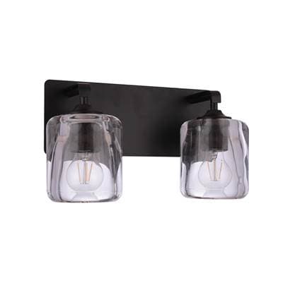 Andie 2 Light Vanity In Flat Black