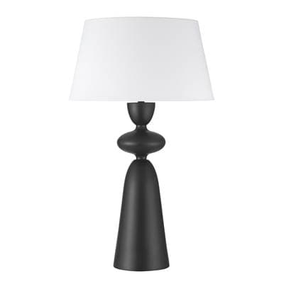 Misha 1 Light Table Lamp In Flat Black