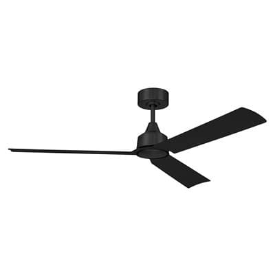 Charming 52'' 3-Blade Ceiling Fan In Flat Black With Flat Black Blades, Light Kit Sold Separately by Craftmade