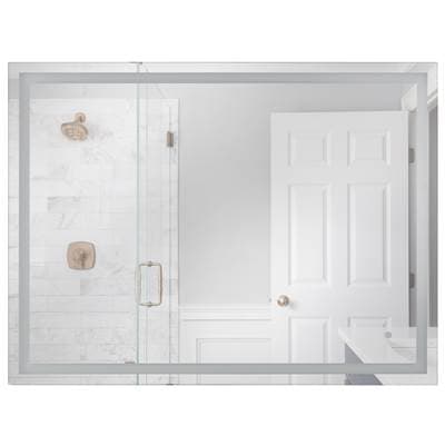 Cristine 48'' X 36'' Rectangle Front/Back Lit Led Mirror, Dimmer, 3000-5000K, In White