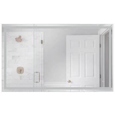 Pam 60'' X 36'' Rectangle Front/Back Lit Led Mirror, Dimmer, 3000-5000K, In White