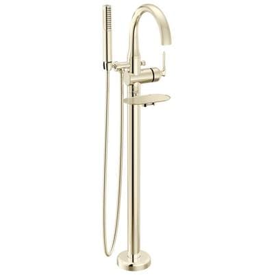Bonacci Floor Mount Tub Filler Trim Lumicoat Polished Nickel