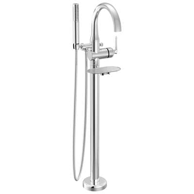 Bonacci Floor Mount Tub Filler Trim Lumicoat Chrome