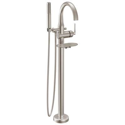 Bonacci Floor Mount Tub Filler Trim Lumicoat Stainless