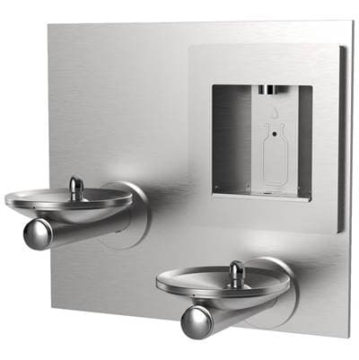 ezH2O  Bottle Filling Station w/ Bi-Level Integral SwirlFlo Fountain Filtered Non-Refrigerated Stainless w/VR Bubblers by Elkay