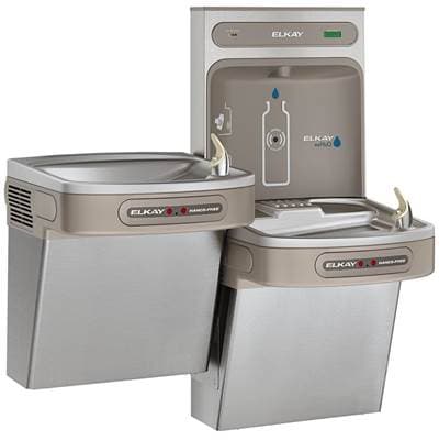 ezH2O  Bottle Filling Station with Versatile Bi-Level ADA Cooler Filtered Refrigerated Stainless 220V