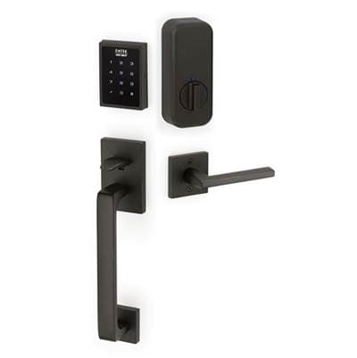 Electronic EMPowered Motorized Touchscreen Keypad Entry Set with Baden Grip, Arts & Crafts Lever, LH, US10B