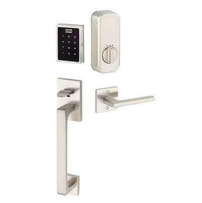 Electronic EMPowered Motorized Touchscreen Keypad Entry Set with Baden Grip, Arts & Crafts Lever, LH, US15