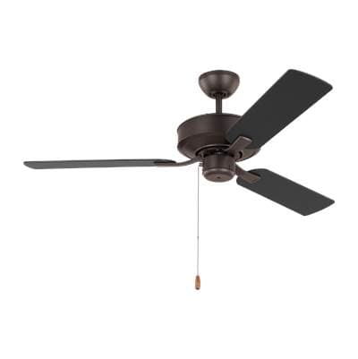 Linden 48'' traditional indoor bronze ceiling fan with reversible motor