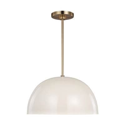 Ivan Transitional 1-Light Indoor Dimmable Ceiling Hanging Single Pendant In Blush Soft Pink Finish With Blush Steel Shade