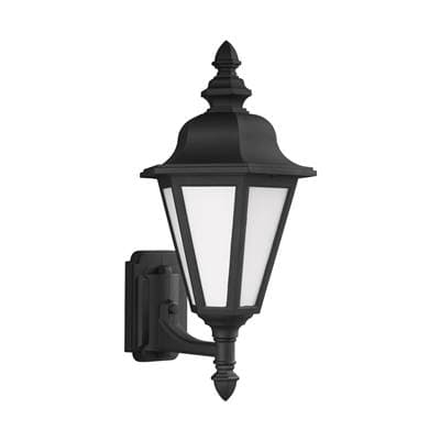 Brentwood Medium One Light Outdoor Wall Lantern Black by Generation Lighting
