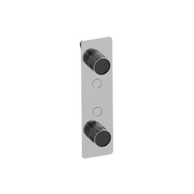 Contemporary 2-Button Split Knob Oblique Knurl Vertical Trim by Graff