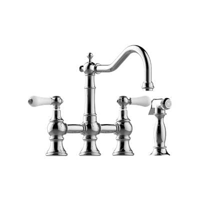 Bridge Kitchen Faucet with Side Spray