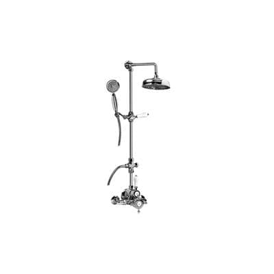 Traditional Exposed Thermostatic Tub and Shower System - w/Metal Handshower Handle