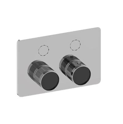 Contemporary 2-Button Diamond Knurl Compact Trim