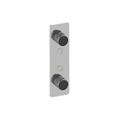 Contemporary 2-Button Split Knob Diamond Knurl Vertical Trim