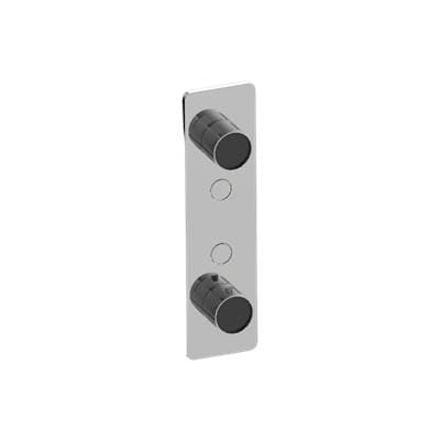 Contemporary 2-Button Split Knob Fluted Knurl Vertical Trim