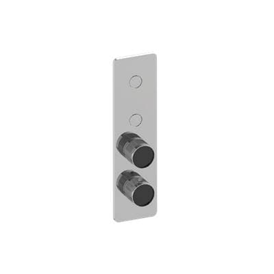 Contemporary 2-Button Paired Knob Diamond Knurl Vertical Trim by Graff