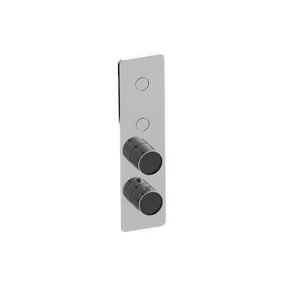 Contemporary 2-Button Paired Knob Fluted Knurl Vertical Trim