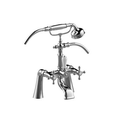 Exposed Deck-Mounted Tub Filler w/Handshower Set
