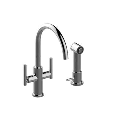Single-Hole Two-Handle Bar/Prep Faucet with Independent Side Spray by Graff