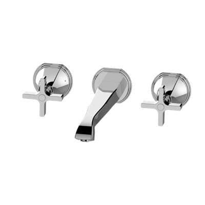 Finezza UNO Three-Hole Wall-Mounted Tub Filler with 9-1/2'' spout
