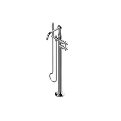 Camden Floor Mounted Tub Filler w/Cross Handle (Trim Only)