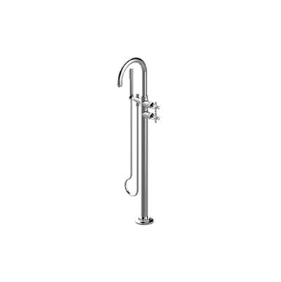 Camden Floor Mounted Tub Filler w/Cross Handle (Trim Only)