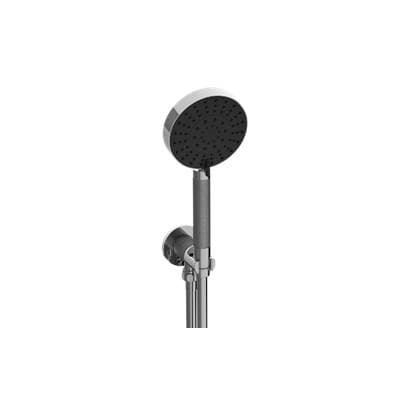Contemporary Handshower with Wall Bracket and Integrated Wall Supply Elbow Diamond Knurled