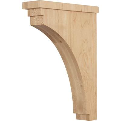 3'' W x 10'' D x 14'' H Alder Smooth Shaker Corbel